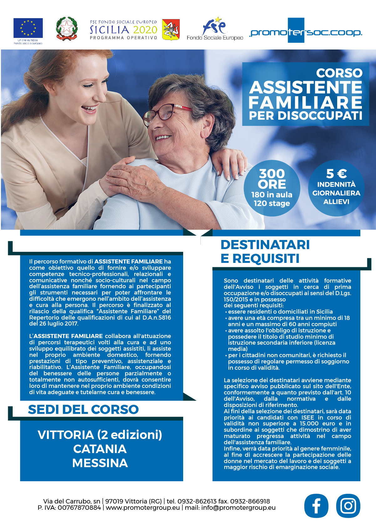corso assistente familiare per disoccupati